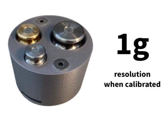 Weight resolution of 1 g